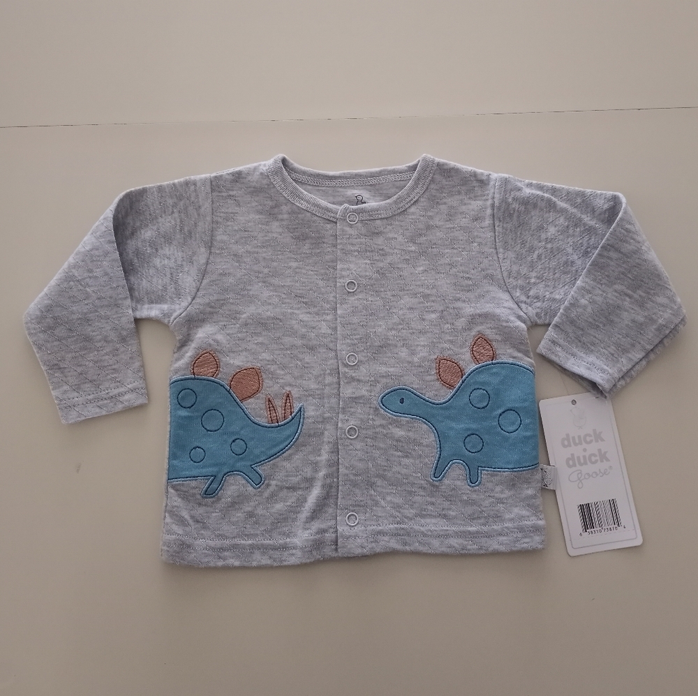 Infant Boys Long Sleeve Dinosaur Top Size 3/6 Months NWT